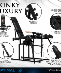 Leg Spreader Obedience Chair with Sex Machine